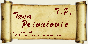 Tasa Privulović vizit kartica